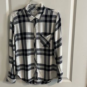 Rails Hunter Plaid Shirt In Snow Navy Forest